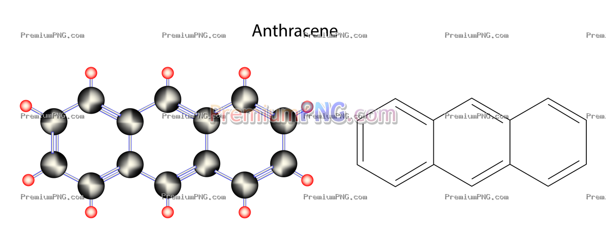 Anthracene Chemical Structure vector eps