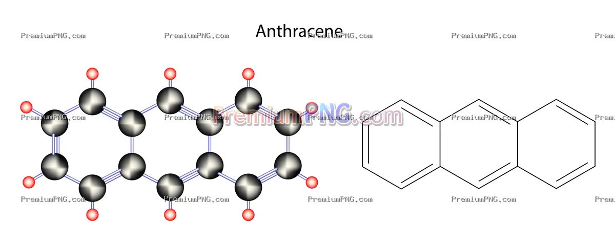 Anthracene Chemical Structure vector eps