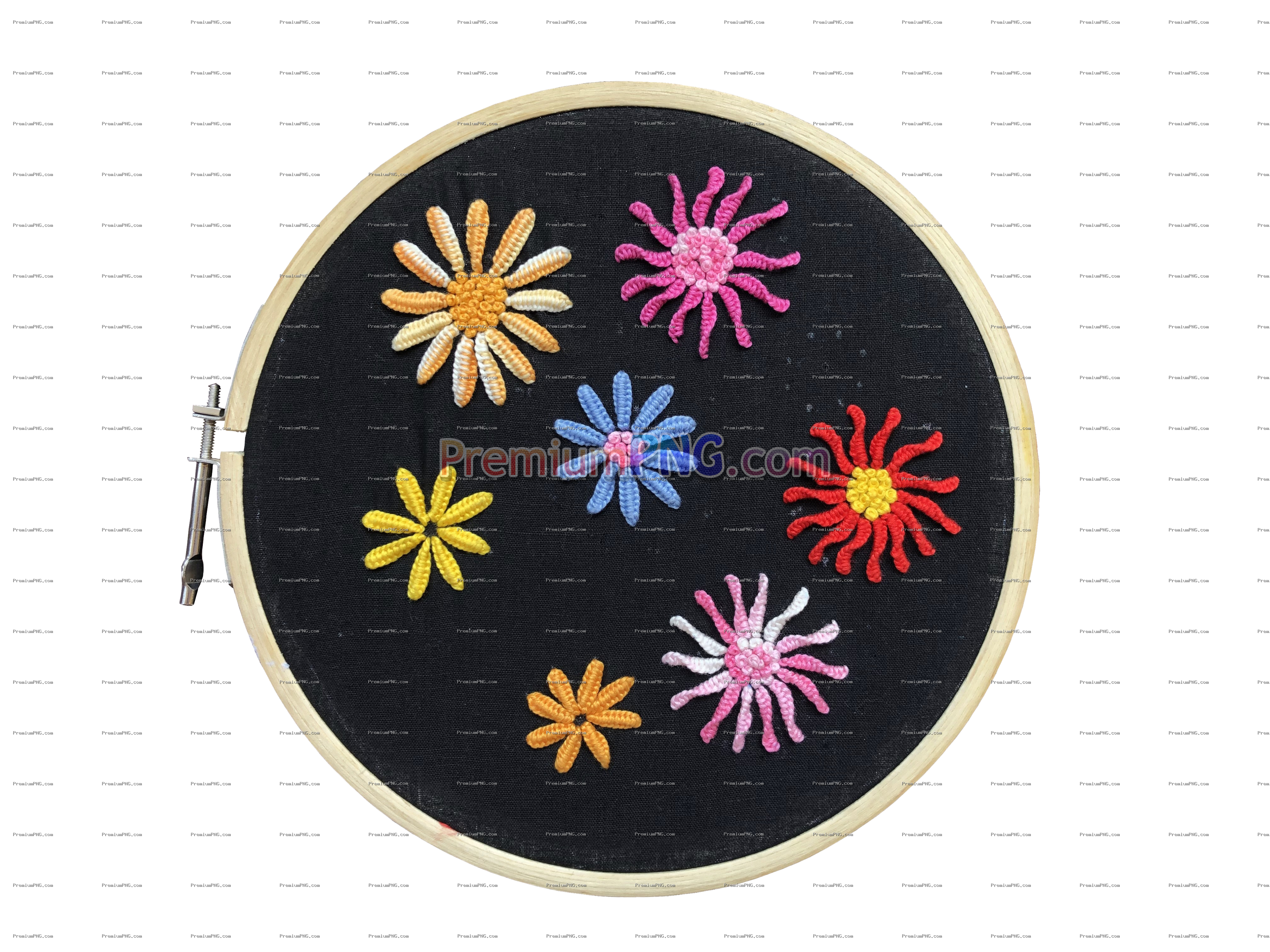 Hand embroidery flower samples