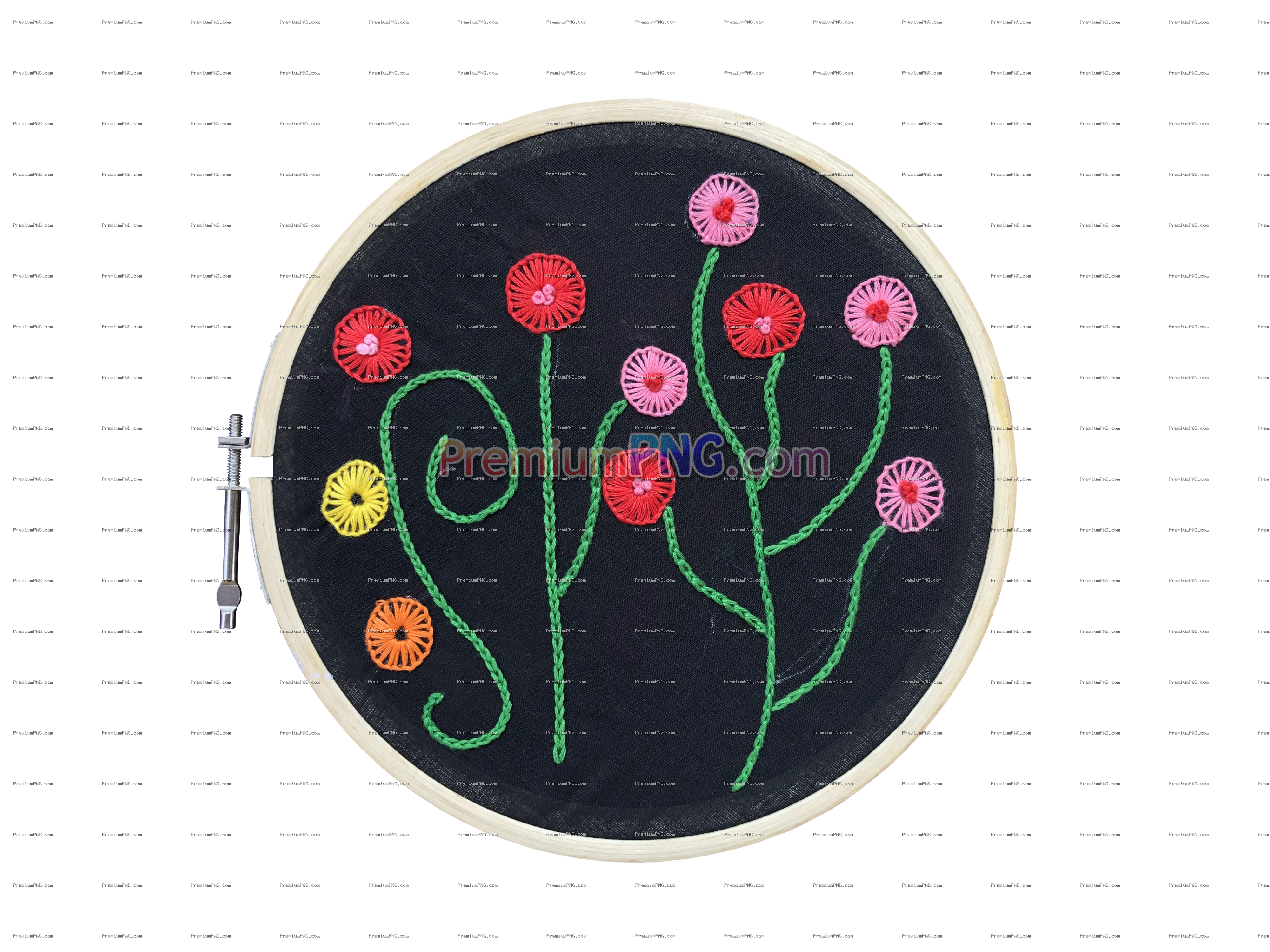 Hand embroidery flower art