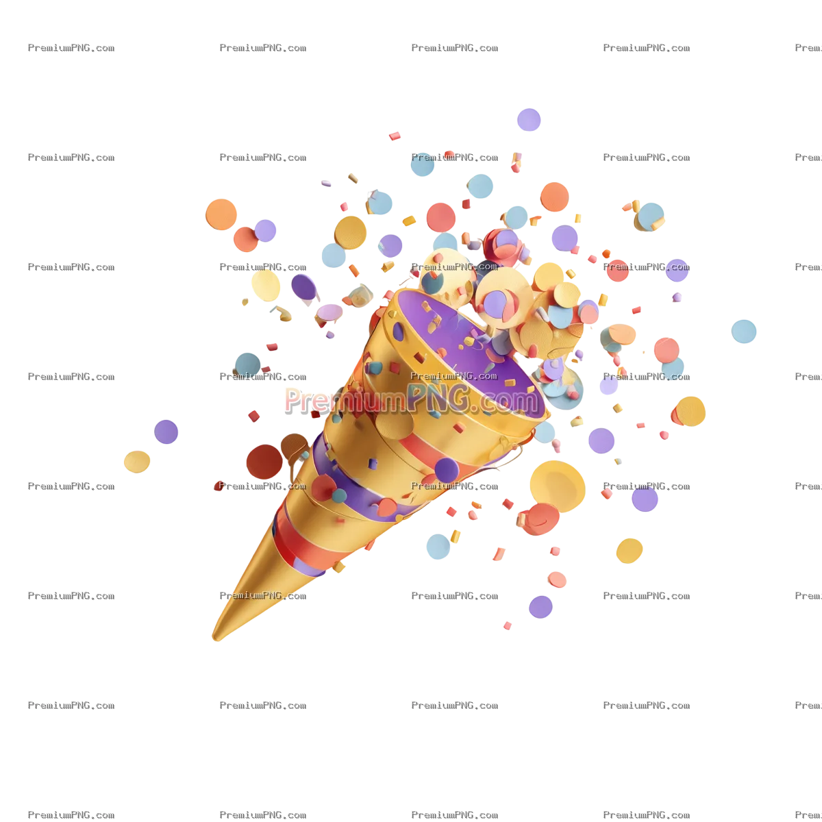 Festive Celebration 3D Confetti Popper and Party Firecracker Design