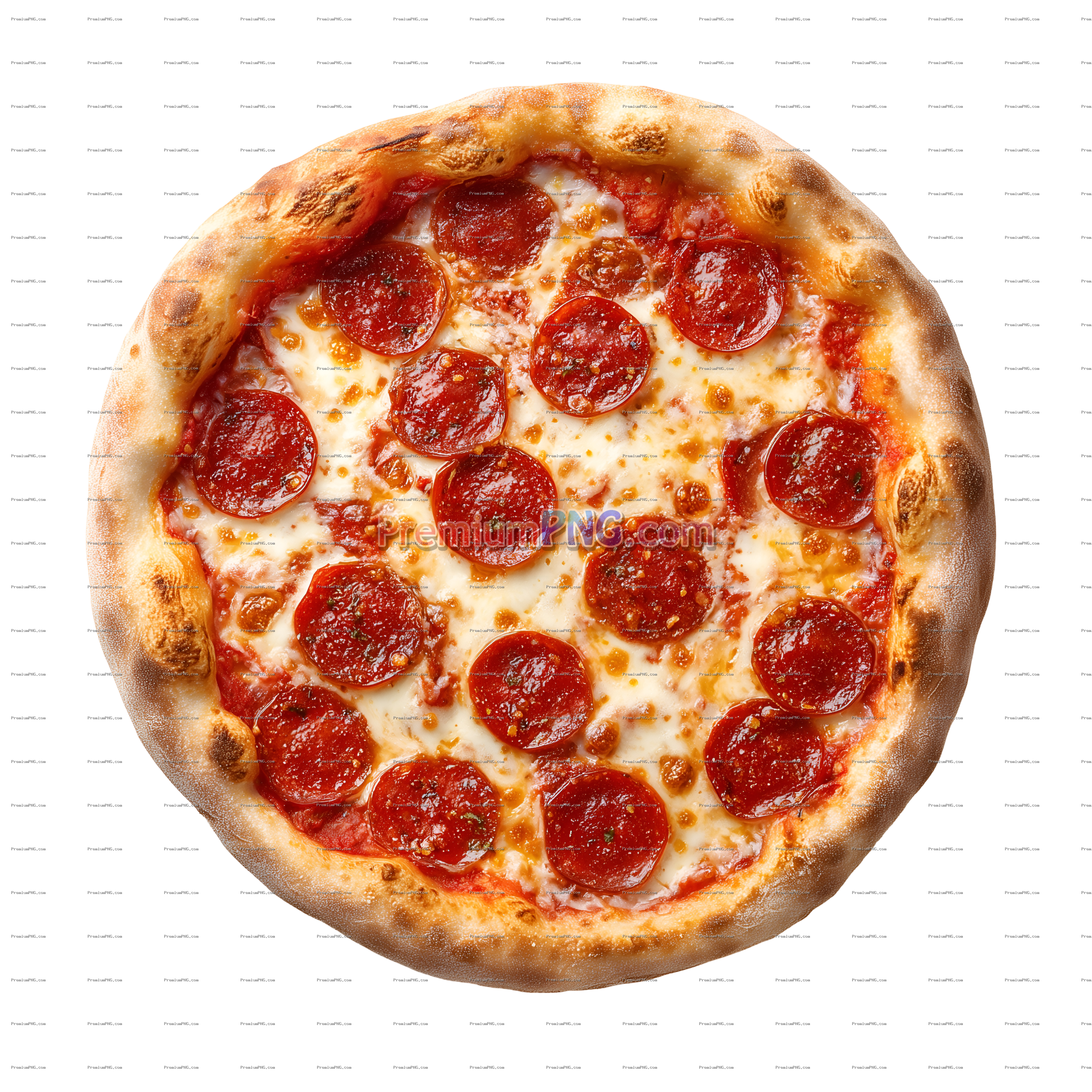 Pepperoni Pizza with Cheese Transparent Background PNG