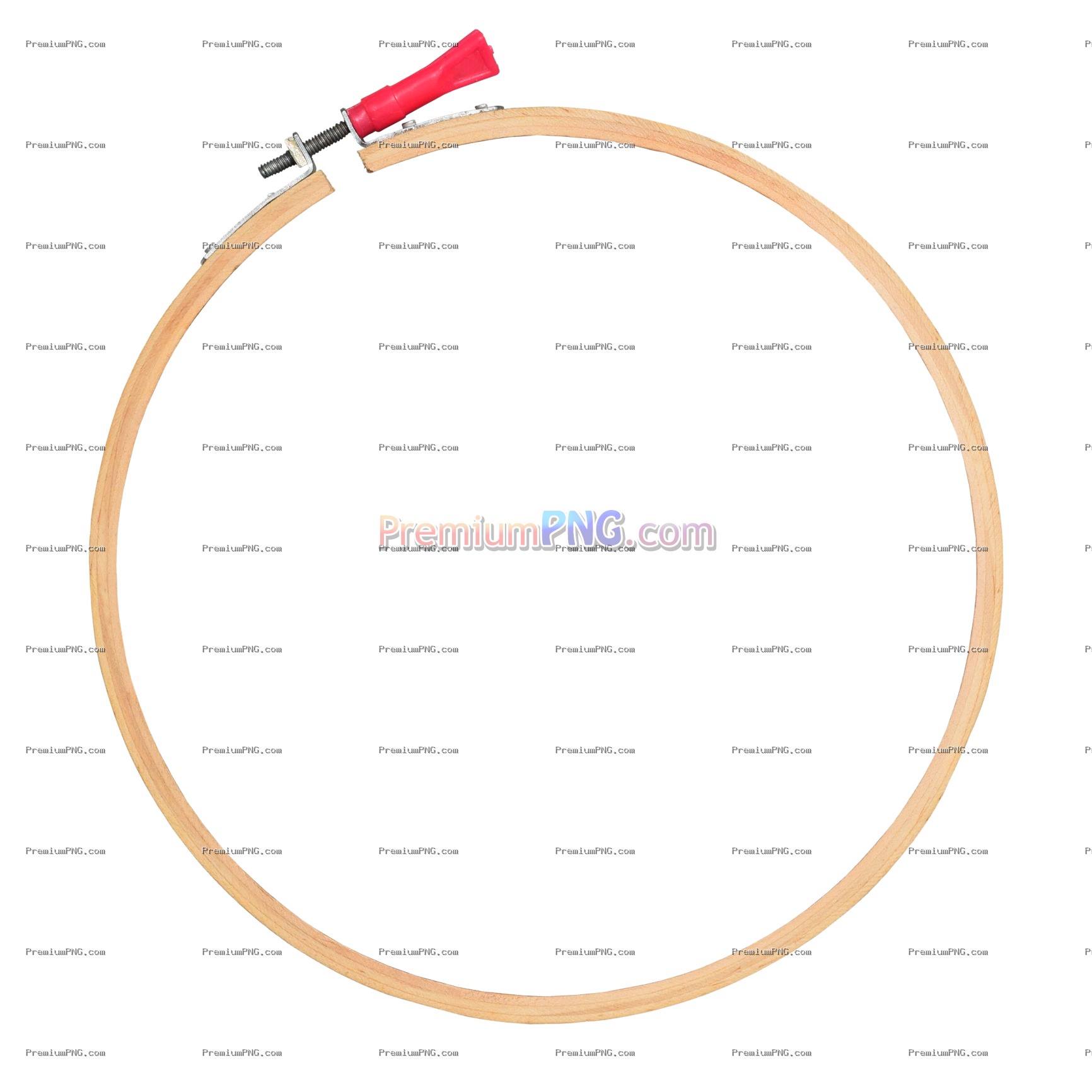 wooden embroidery hoop realistic mockup