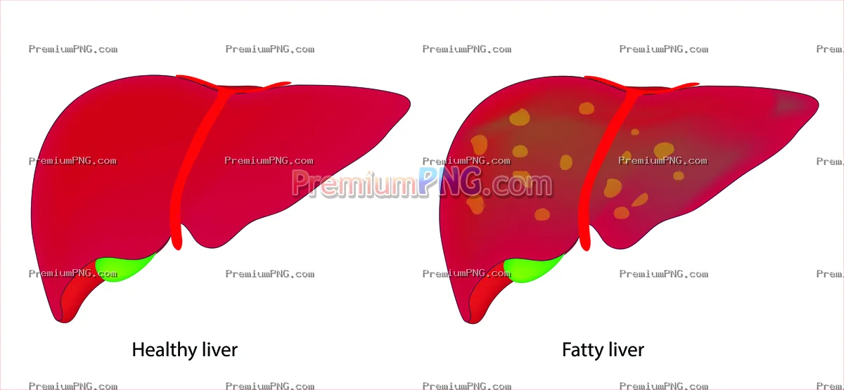 Fatty Liver Disease Medical Illustration EPS | Liver Health, Anatomy & Hepatic Steatosis Vector