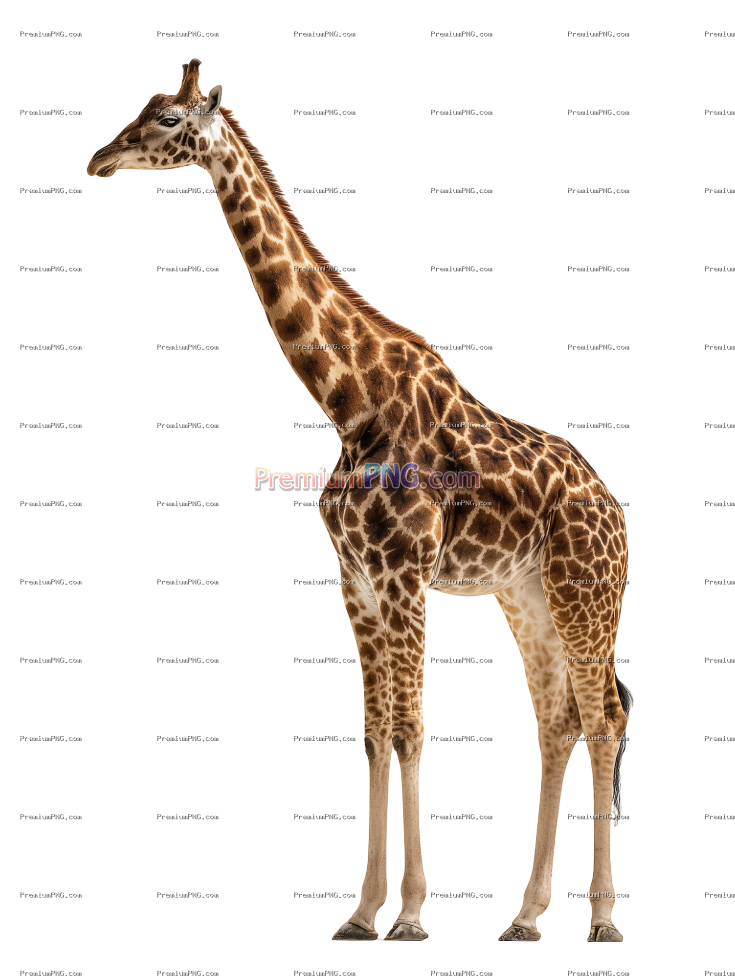 Full Body Giraffe Side View Transparent PNG - Free Download