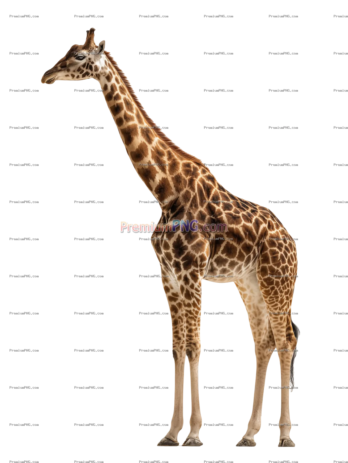 Full Body Giraffe Side View Transparent PNG - Free Download