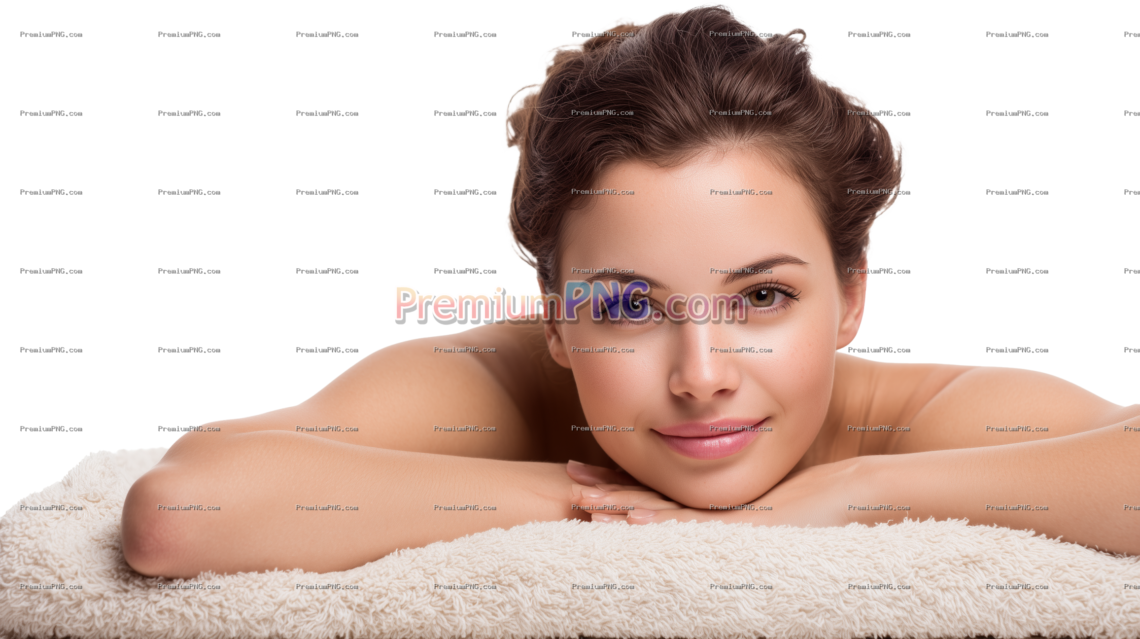 Young Woman Relaxing on Massage Table at Spa – Wellness Treatment Transparent PNG
