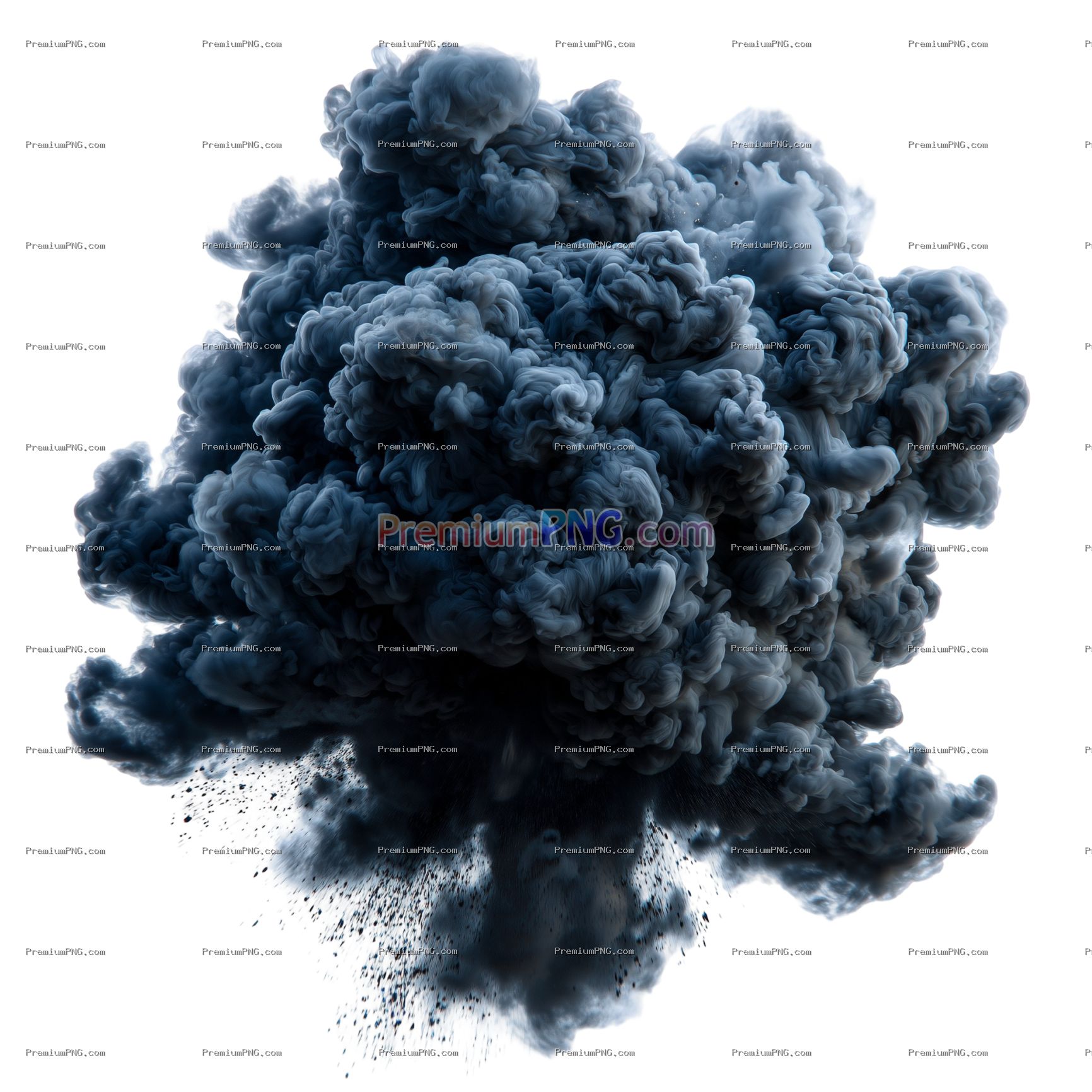 a black smoke cloud on a white background cutout image