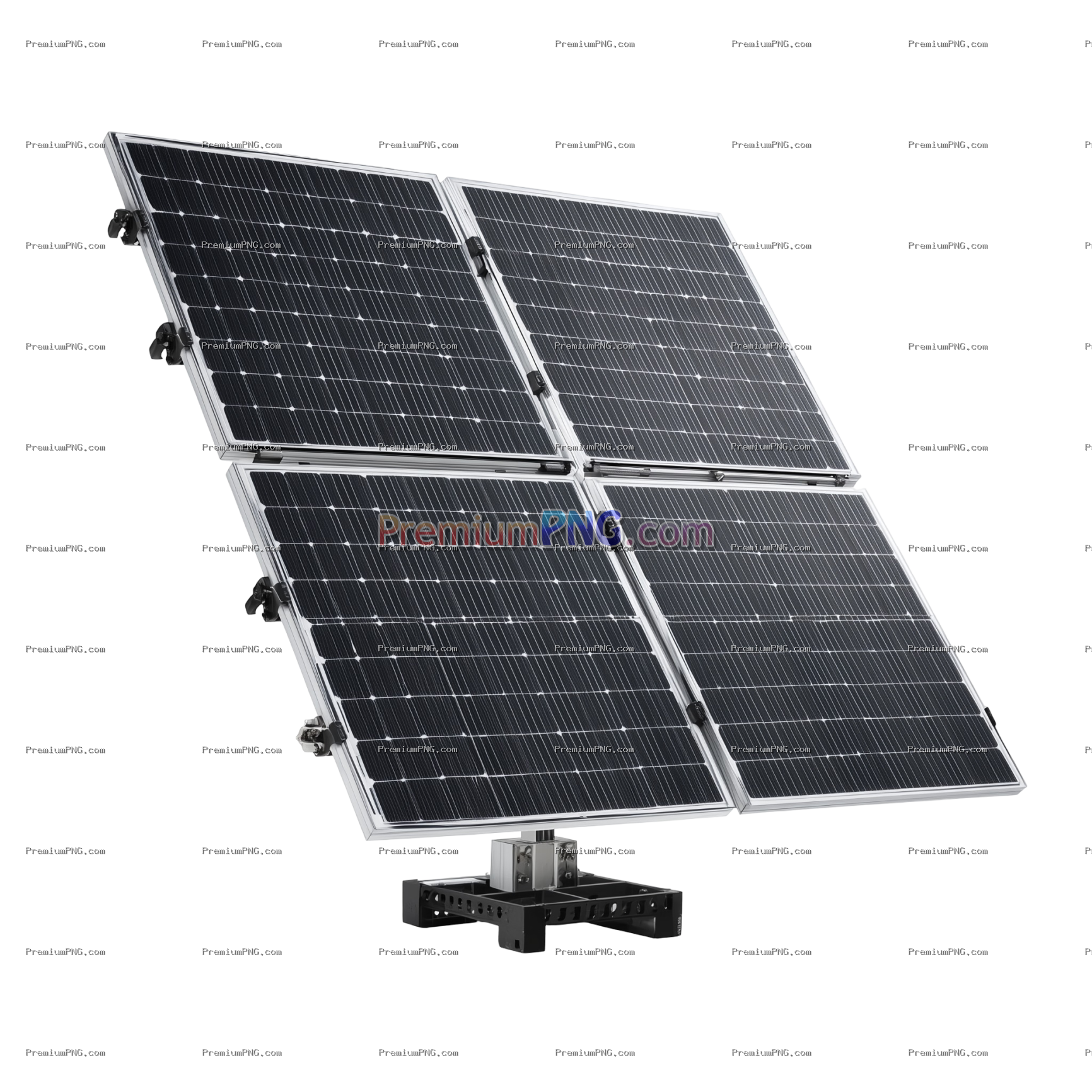 A solar panel with multiple photovoltaic cells, designed to harness solar energy for electricity gen