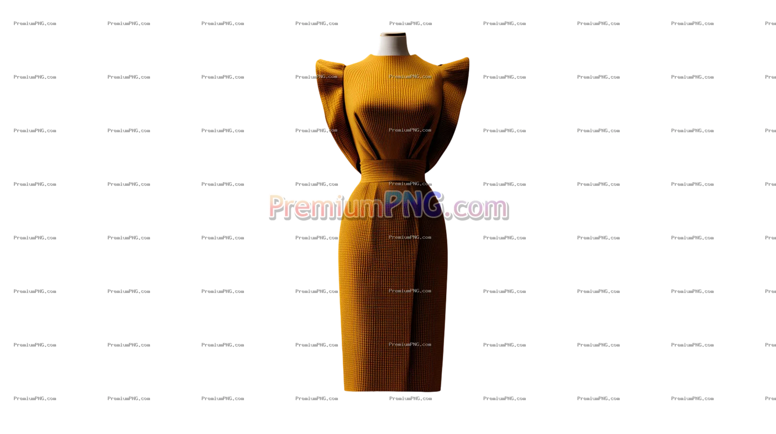 vintage fashion dress, sleeveless midi dress, solid color, 3D render, classic silhouette, elegant an