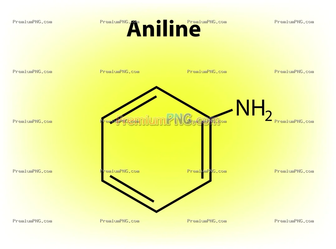 Aniline Chemical Structure EPS Vector – Molecular Formula & Scientific Chemistry Illustration