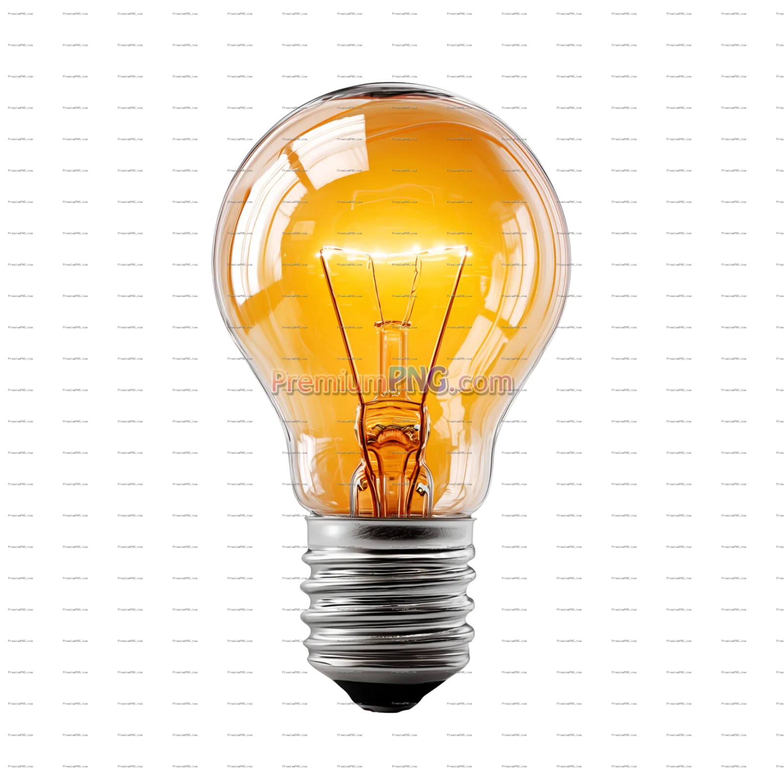 light bulb concept isolated on transparent background