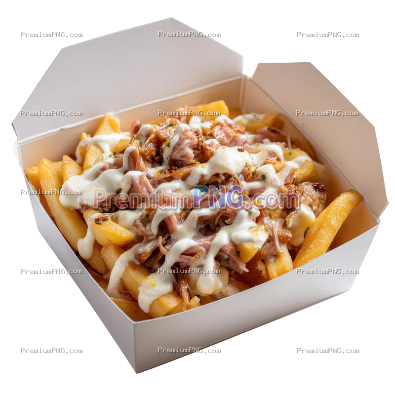Loaded Fries with Shaved Meat & Creamy Sauce Box