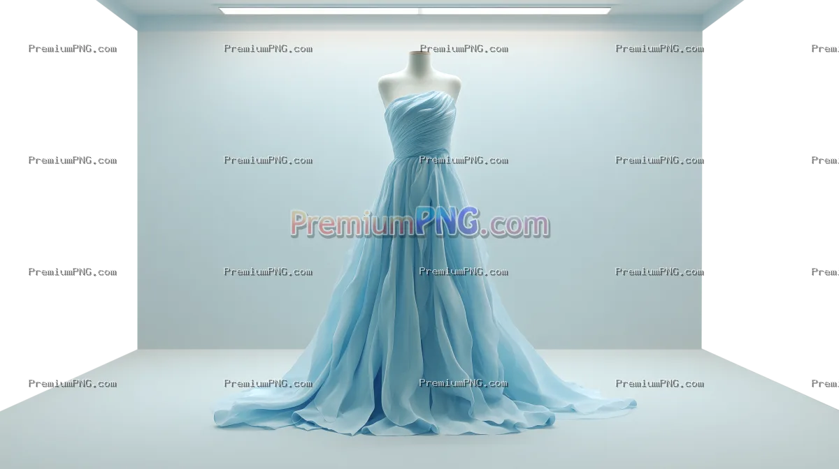 Pastel Blue Dress Product Display Stock Photo