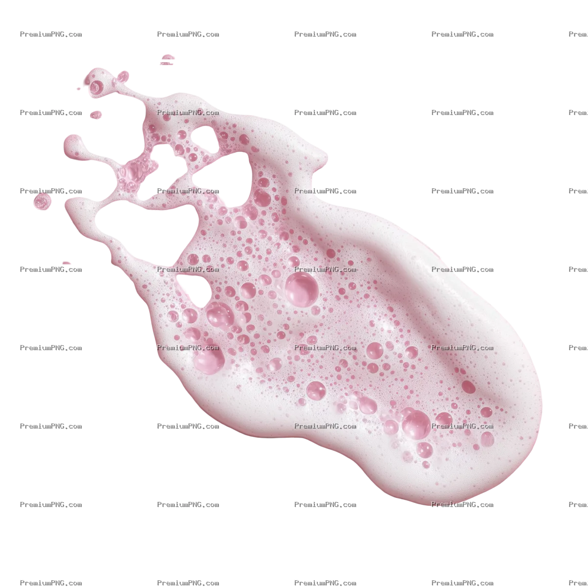 Pure White Skincare Cleansing Foam Swatch PNG | Isolated Texture