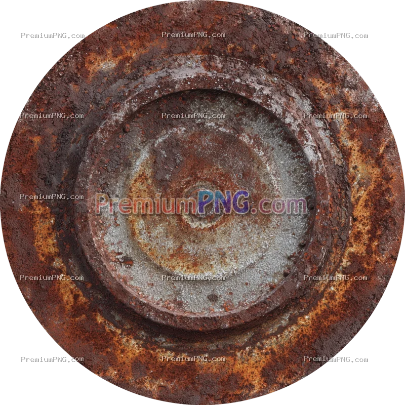 Severely Rusted Circular Metal Plate