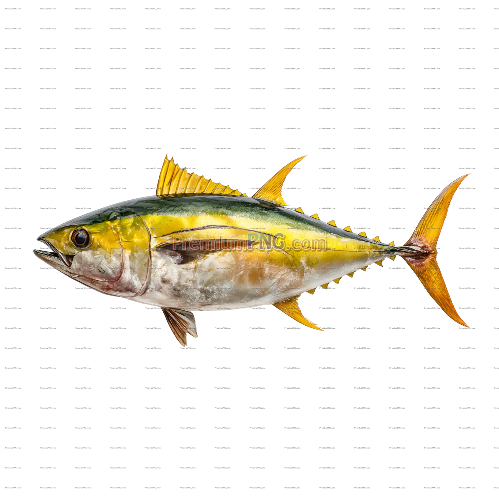 Yellow Fin Tuna PNG with Transparent Background, JPG & WebP Stock Images