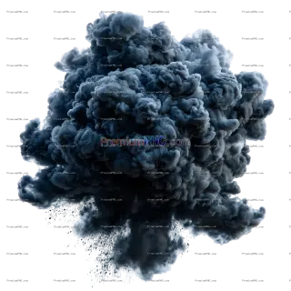 Related image: a black smoke cloud on a white background cutout image