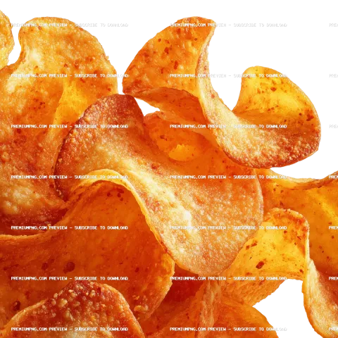 Appetizing Paprika Potato Chips PNG – Crispy Crunchy Snack Cutout