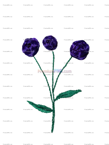 Attractive violet embroidery flower design - CUT PNG