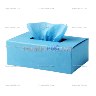 Related image: Blue Tissue Box Isolated on Transparent Background