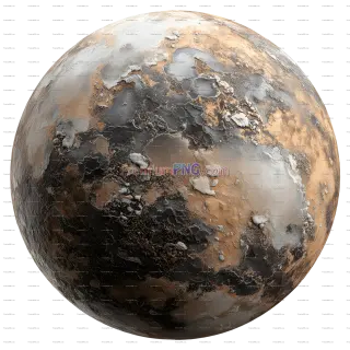 Related image: Close-up of a Rocky Planet Surface on Transparent Background