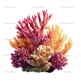 Related image: Colorful Corals isolated on white or transparent background