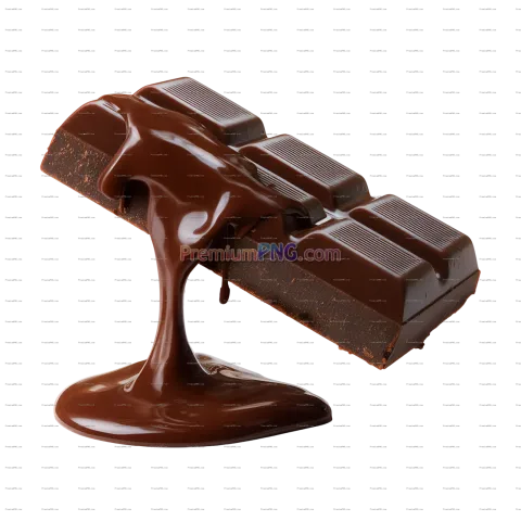 Delicious Chocolate Bar with Dripping Chocolate Sauce