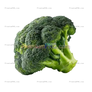 Related image: Delicious fresh broccoli isolated on transparent or transparent background