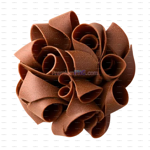 Detailed Milk Chocolate Curls Studio Shot