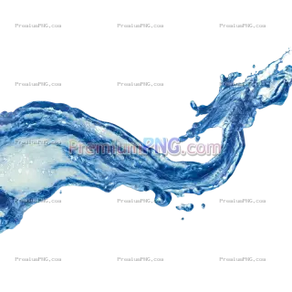 Related image: Dynamic Blue Water Splash on Transparent Background