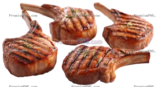Related image: Elevate your culinary projects with this high-quality 3D illustration of a grilled pork chop collect
