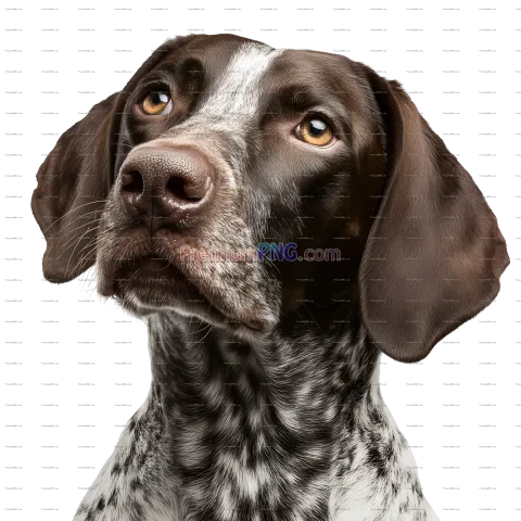 German Shorthaired Pointer Isolated on Transparent Background | PNG