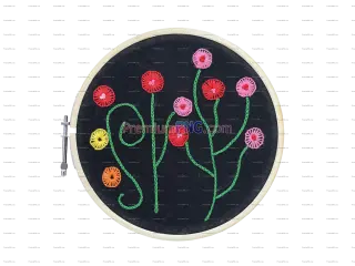 Related image: Hand embroidery flower art