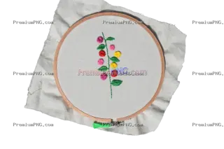 Related image: Hand embroidery specimen on wooden hoop