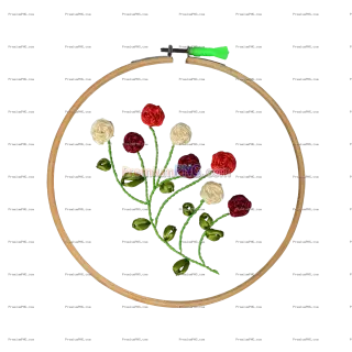Related image: Hand Ribbon Embroidery Design on Wooden Hoop – Transparent Craft Decoration