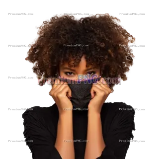 Related image: Happy Black Woman Removing Face Mask | Post Pandemic Transparent PNG