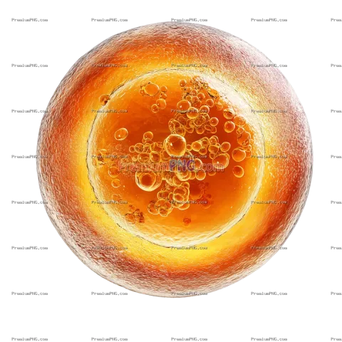 Human Egg Cell 3D Render Isolated on Transparent Background