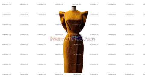 vintage fashion dress, sleeveless midi dress, solid color, 3D render, classic silhouette, elegant an