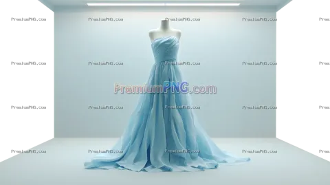 Pastel Blue Dress Product Display Stock Photo