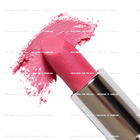 Pink Lipstick Cutout Isolated on White Background | Beauty & Cosmetic Stock Photo