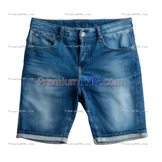 Related image: Realistic Denim Shorts Top View Isolated on Transparent Background