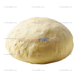 Related image: Round Uncooked Dough Ready for Baking on Transparent Background