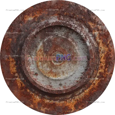 Severely Rusted Circular Metal Plate