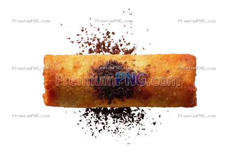Single Crispy Musakhan Roll Isolated on Transparent Background
