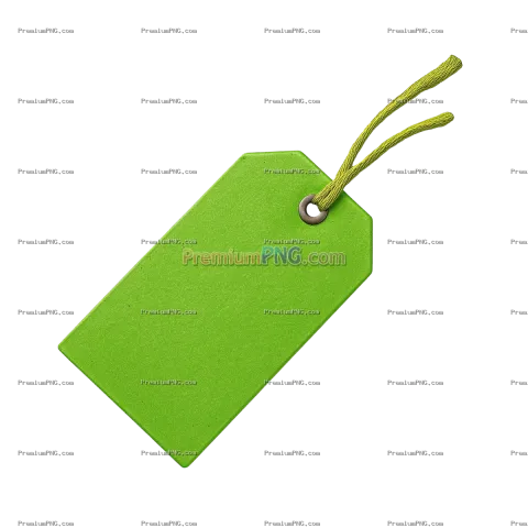 Vibrant Green Price Tag on Transparent Background - PremiumPNG image